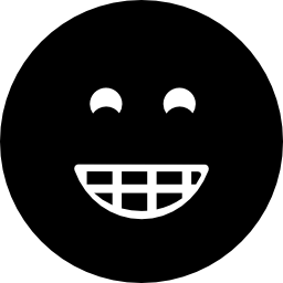 glimlachend emoticon vierkant gezicht icoon