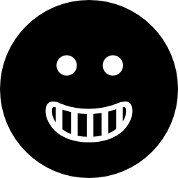 행복 하 게 웃는 이모티콘 사각형 얼굴 icon