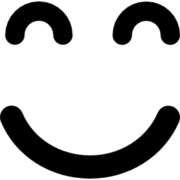 Emoticon square smiling face with closed eyes icon