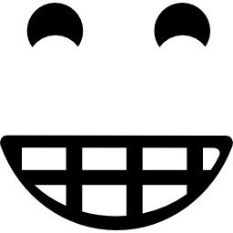 visage carré émoticône souriant Icône