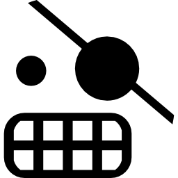 piraat-emoticongezicht met één bedekt oog in vierkante omtrek icoon