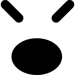 emoticons quadratisches gesicht mit geschlossenen augen und geöffnetem mund icon
