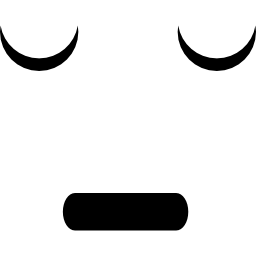 Resting emoticon square face icon