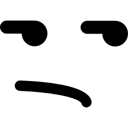 dúvida no rosto quadrado do emoticon Ícone