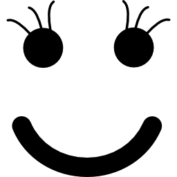 smiley de formato de rosto quadrado Ícone