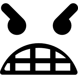 Angry emoticon face icon