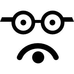 intelektualna kwadratowa twarz emotikon ikona