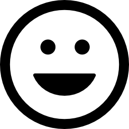 emoticon quadrato sorriso icona