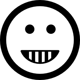 emoticon felice forma del viso quadrato sorridente icona