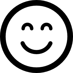emoticon cuadrado cara sonriente con ojos cerrados icono