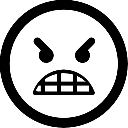 cara de emoticon enojado icono