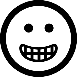 cara cuadrada sonriente icono