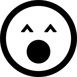 ziewająca kwadratowa twarz emotikon ikona