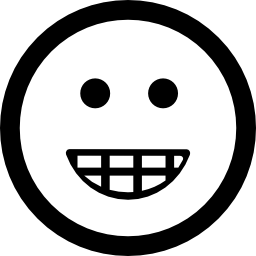 Emoticon smiling square face icon