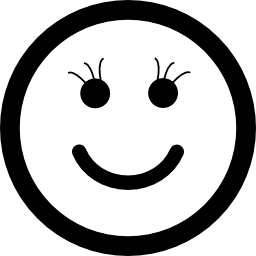 Smiley of square face shape icon
