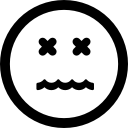 nietig verklaard emoticon vierkant gezicht icoon