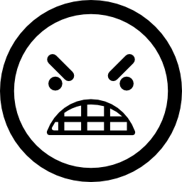 visage carré émoticône colère Icône