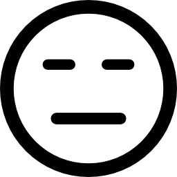 닫힌 눈과 직선의 입을 가진 이모티콘 사각형 얼굴 icon