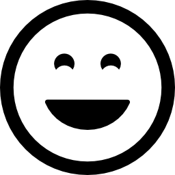 Smiling happy emoticon face icon
