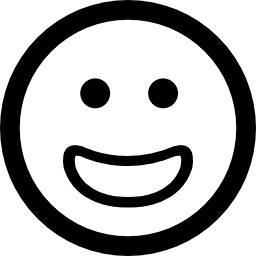 Smiling square face icon
