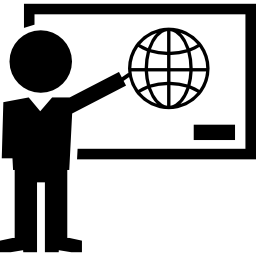 leraar aardrijkskunde lesgeven icoon