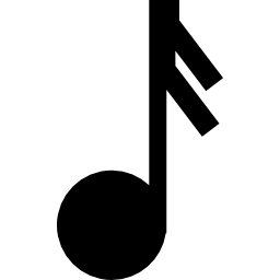 Musical note symbol icon