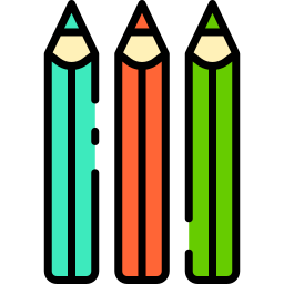 kolorowy ołówek ikona