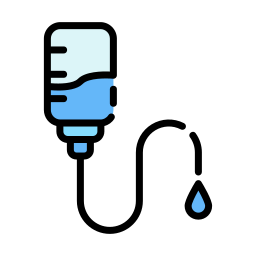goteo de solución salina intravenosa icono