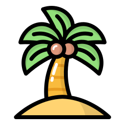 Árbol de coco icono