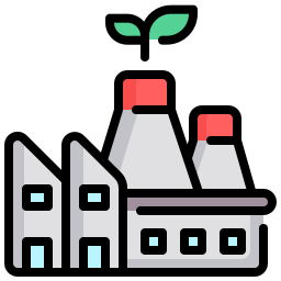 Eco factory icon