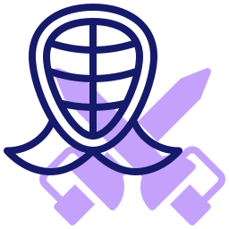 máscara de esgrima icono