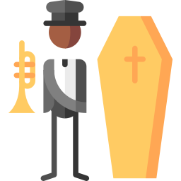 jazz begrafenis icoon
