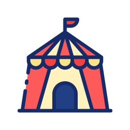 Цирковой шатер иконка