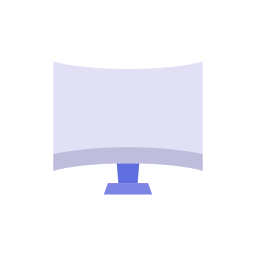 Изогнутый монитор иконка