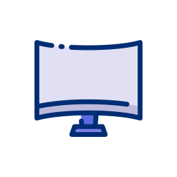 gebogener monitor icon