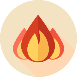 fiamma di fuoco icona