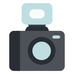flash della macchina fotografica icona