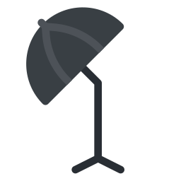 puesto de paraguas icono
