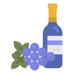 vino d'uva icona