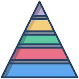 gráfico de pirámide icono