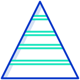 gráfico de pirámide icono