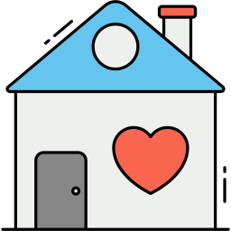 Happy house icon