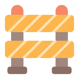 barrera vial icono