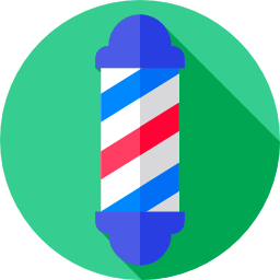 Barbershop pole icon