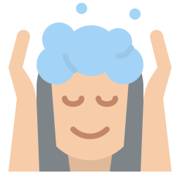 lavado de cabello icono