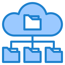 archiviazione cloud icona