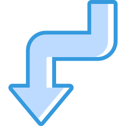 Zigzag arrow icon