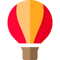 Hot air balloon icon