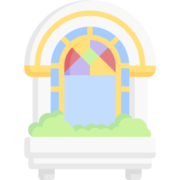 okno kościoła ikona
