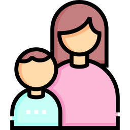madre e hijo icono